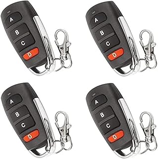 FURREN 4Pcs Universal Duplicator Remote Garage Door Remote Garage Door Opener Remote Metal Door Remote Remote for Gate, Remote Control Key Fob, Replacement Garage Door