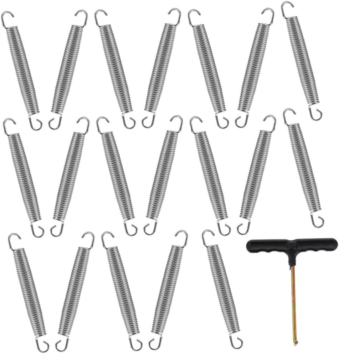 KICHOUSE Galvanized Trampoline Springs Replacement Parts Trampoline Wire Accessories Sturdy Spring Tool