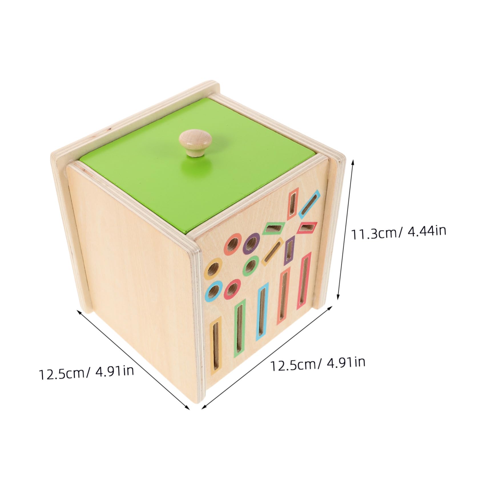 UKCOCO Montessori de Clasificación de de Madera Sólida para Años Juguete Educativo Visual y Cognitivo Colores y Geométricas para Desarrollo Temprano