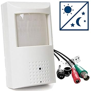 Spy security camera by ventech home surveillance hidden 1000tvl 18 IR leds Night Vision 3. 6mm pinhole Lens Wideangle Indoor Motion Detector small PIR video cam hd for house room mini hide covert white