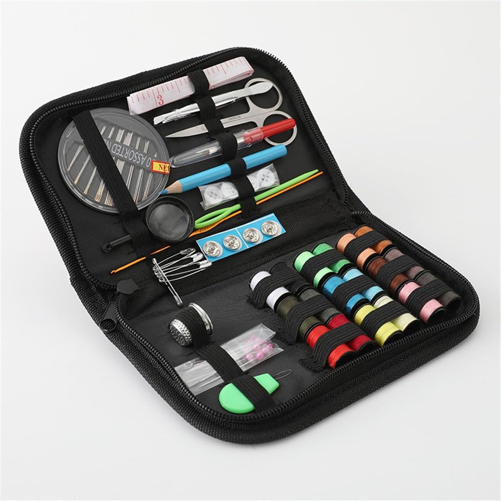 Kit de Costura para el hogar, Caja de Costura, Herramienta de Costura Manual, Kit de Costura Multifuncional portátil de 80 Piezas