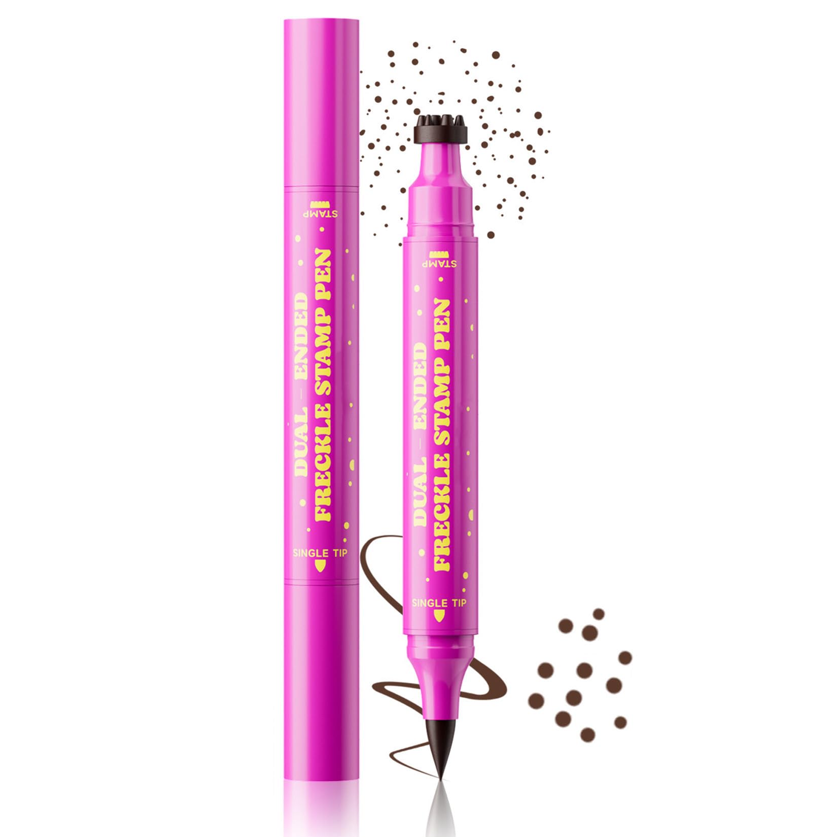 2 in 1 Freckle Stamp Pen & Liquid Eyeliner, Waterproof Long-Lasting Quick Dry Makeup Tool