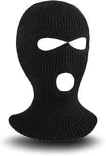 Sibba 3-Loch-Strick-Vollgesichts-Skimaske Winter-Sturmhauben-Gesichtsabdeckung Sturmmaske Warme Skimaske Für Skifahren Rad...