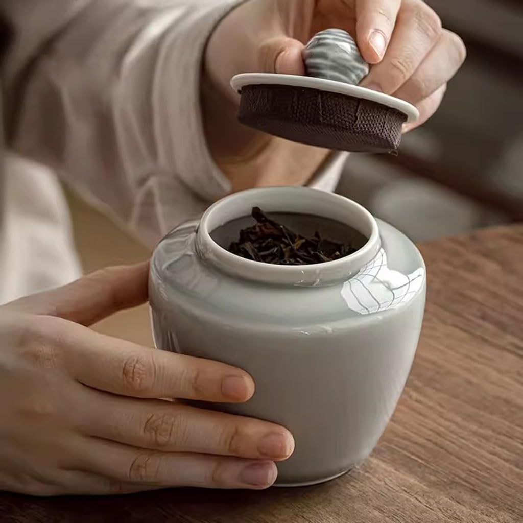 Organizer Na Torebki Herbaty Pojemnik Do Przechowywania Herbaty Szkliwo Puszka Na Herbatę Domowy Ceramiczny Słoik Z Uszczelnieniem Mała Herbata Przenośny Pojemnik Na Herb