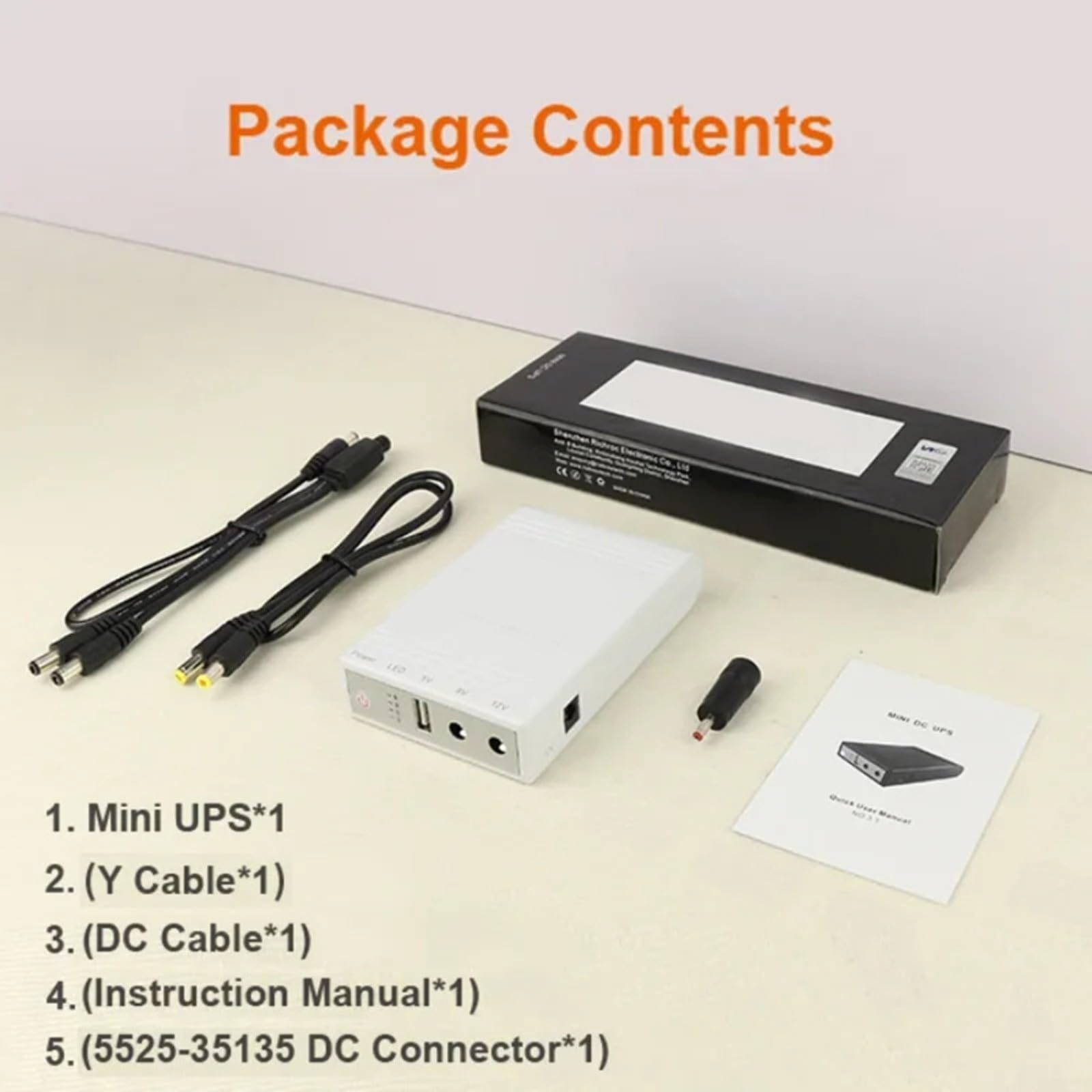 HpLive Mini UPS Fuente de alimentación ininterrumpida, monitor router de respaldo, 10400 mAh, mini ups, DC12 V, 9 V, 5 V, fCür módem, router, cámara CPE