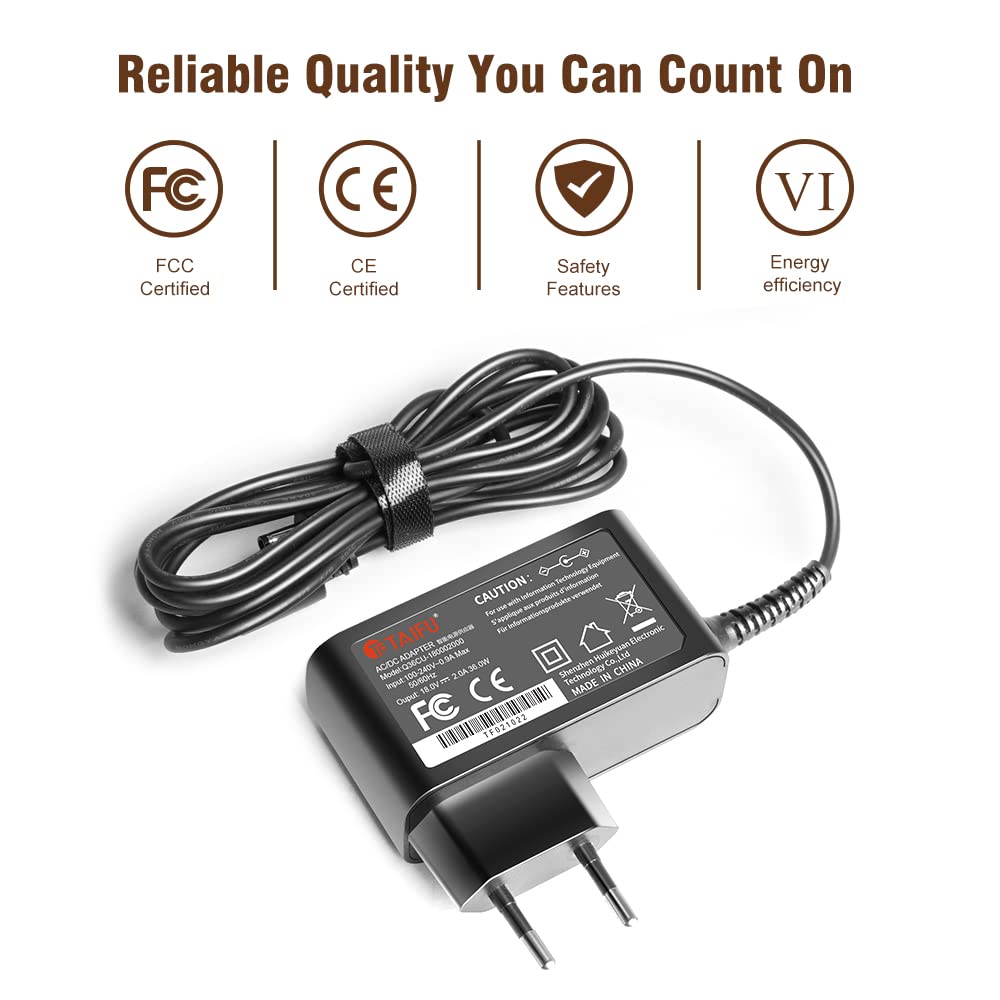 TAIFU AC DC 18V 2A 1,5A 1A Alimentatore Caricatore Universale 5.5x2.1mm+6.5x4.4mm/6.5x3.0mm/5.5x3.0mm/5.5x1.7mm/4.8x1.7mm/ 4.0x1.7mm /3.0x1.0mm/3.5x1.35mm Cavo Alimentazione Adattatore Adapter
