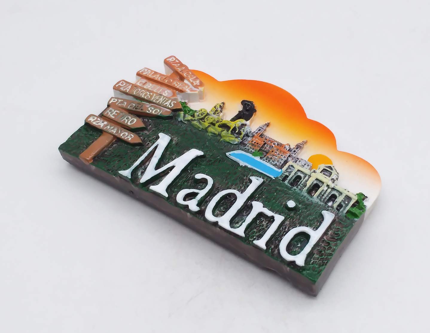 Magnete per frigorifero 3D Madrid Spagna Regalo Souvenir, resina fatta a mano Madrid frigorifero magnete casa e cucina decorazione collezione