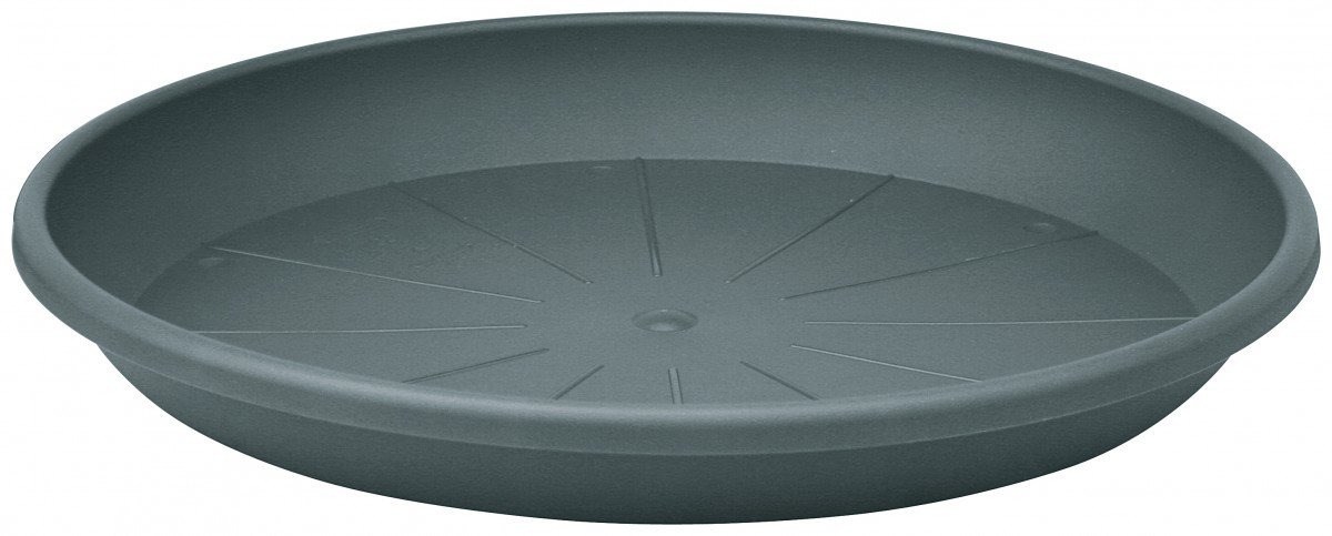 Geli Anthracite 38 Cylindro Flower Pot Saucer Base Round Plastic, Anthracite, 45 Cm