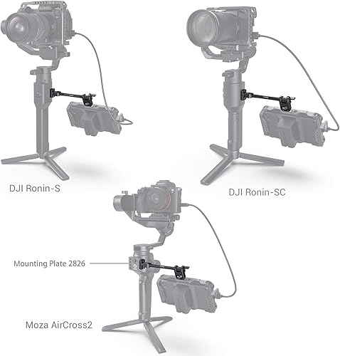 Miniatura 8 de SMALLRIG Soporte de monitor de cámara ajustable para DJI Ronin-S/Ronin-SC y ZHIYUN Crane 2S/Crane 3/3S/WEEBILL-S y MOZA AirCross 2 Gimbals - 2889