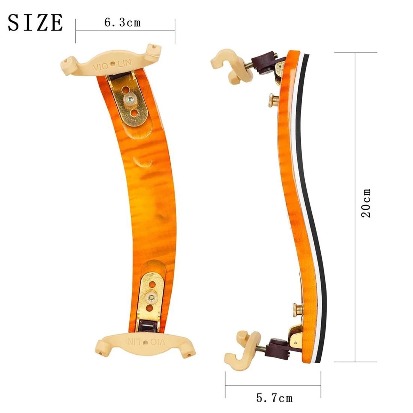 Spallaccio Per Violino Poggiaspalla Per Violino Dritto In Legno | I piedini in silicone garantiscono una presa sicura.