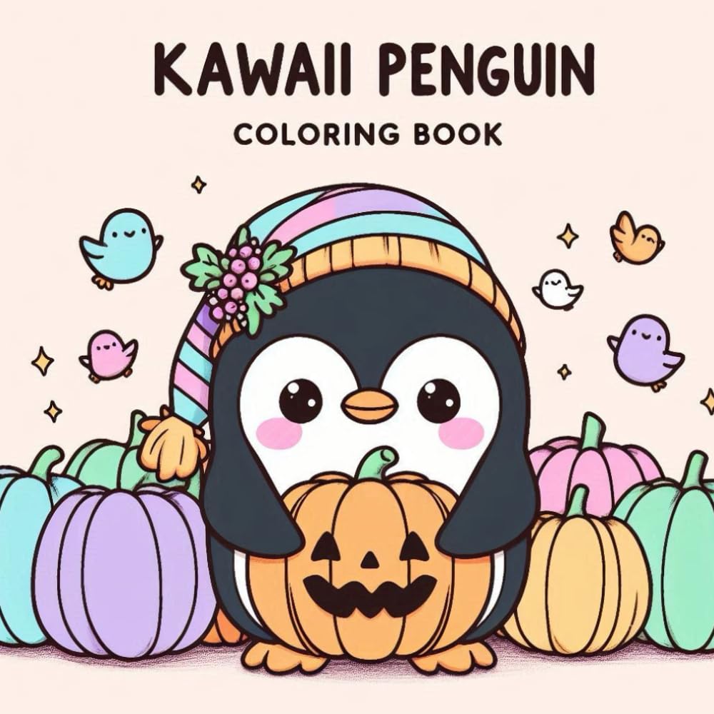 Kawaii Penguin Coloring Book: The Ultimate Collection of Adorable and Fun Penguin Designs for Kids and Adults