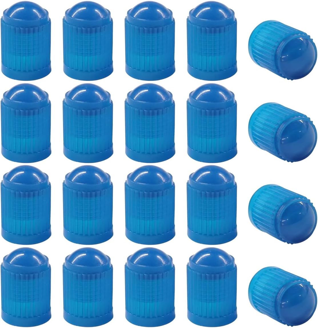 20PCS Car Tire Valve Stem Caps, Plastic Tire Stem Valve Dust Cover with O Rubber Seal, Universal Tire Air Valve Cap Stem Covers for Cars, SUVs, Trucks, Bikes and Motorcycles (Black)