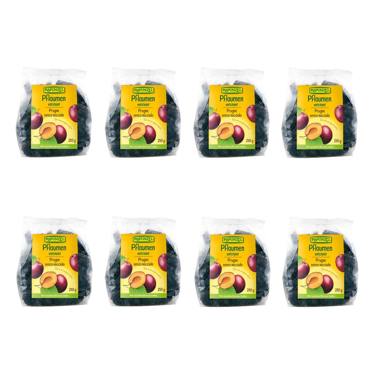 Rapunzel - Pflaumen ohne Stein - 0,25 kg - 8er Pack