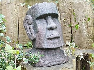 giftwarez New Easter Island Head Garden Statue Ornament Resin Art Sculpture Large 44cm