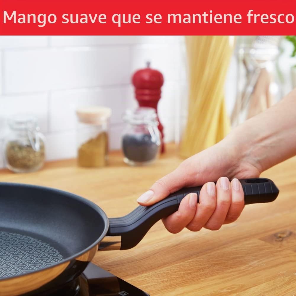 Tefal Comfort MAX - Sartén (Acero Inoxidable), Plata, 30 cm