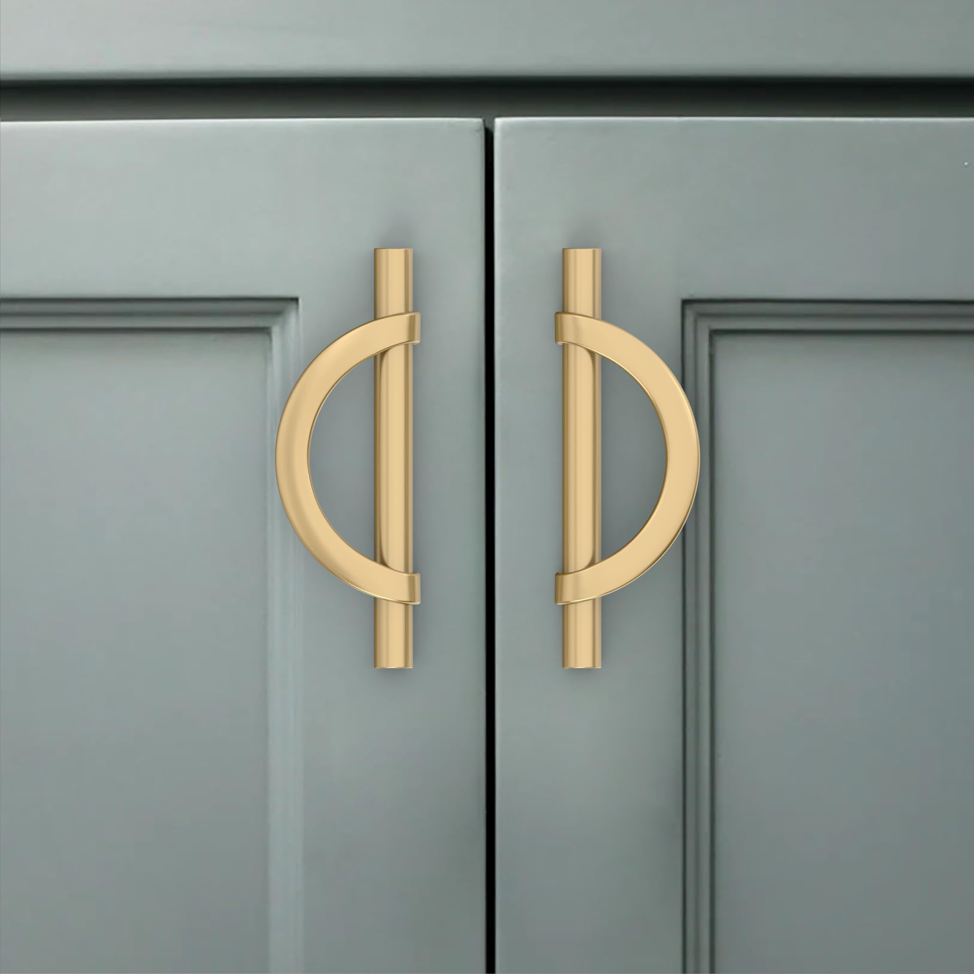 Brushed Gold Cabinet Pulls - 10 Pack -13 Brushed Gold Cabinet Pulls - 10 Pack -13