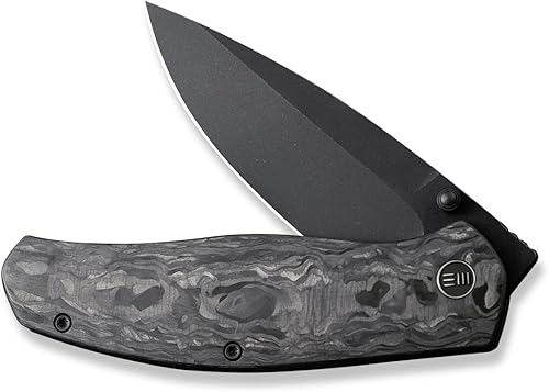Miniatura 1 de We Knife Co Ltd WE Knife Esprit Frame Lock 20025A-C Cuchillo 20CV InoxidableFibra de CarbonoTitanio Navajas de Bolsillo Negro WE20025A-C