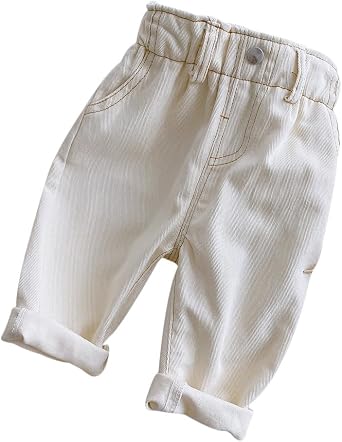 Baby Girl Boy Jeans Baggy Denim Pants Jeggings Elastic Waist Harem Pants