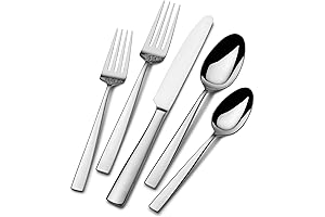 Mikasa Everett 101-Piece 18/10 Stainless Steel Flatware Set for 12