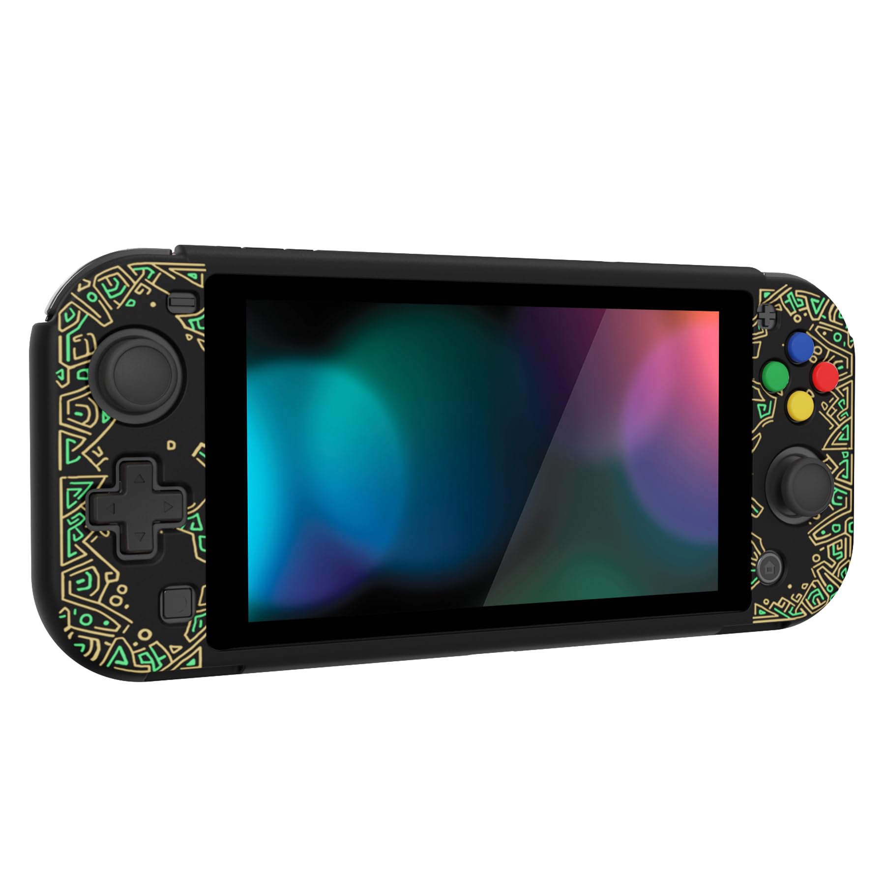 PlayVital Cover per Nintendo Switch Lite,Custodia Grip Ergonomica Copertura Protettiva Rigida Pellicola Copri Analogici per Nintendo Switch Lite Console-ZealProtect-Totem del Regno