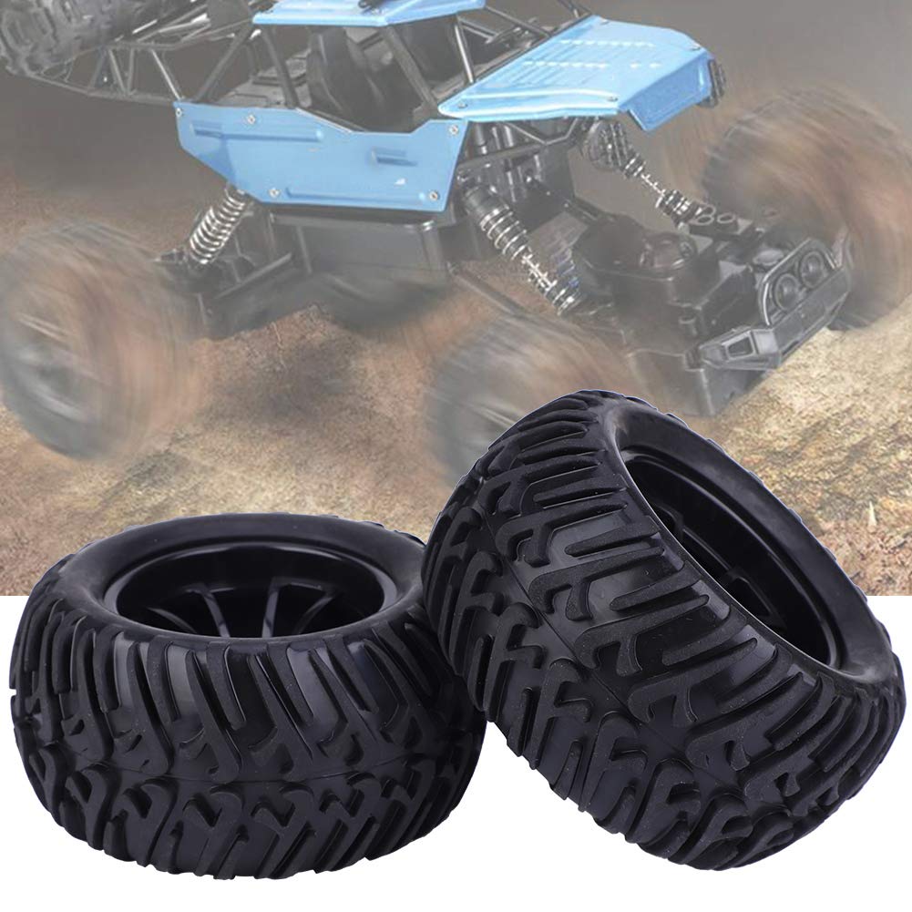 Dilwe RC Wheel Tire Super Grip 125 mm Y Type for 1/10 Remote Control Car Model (Black)