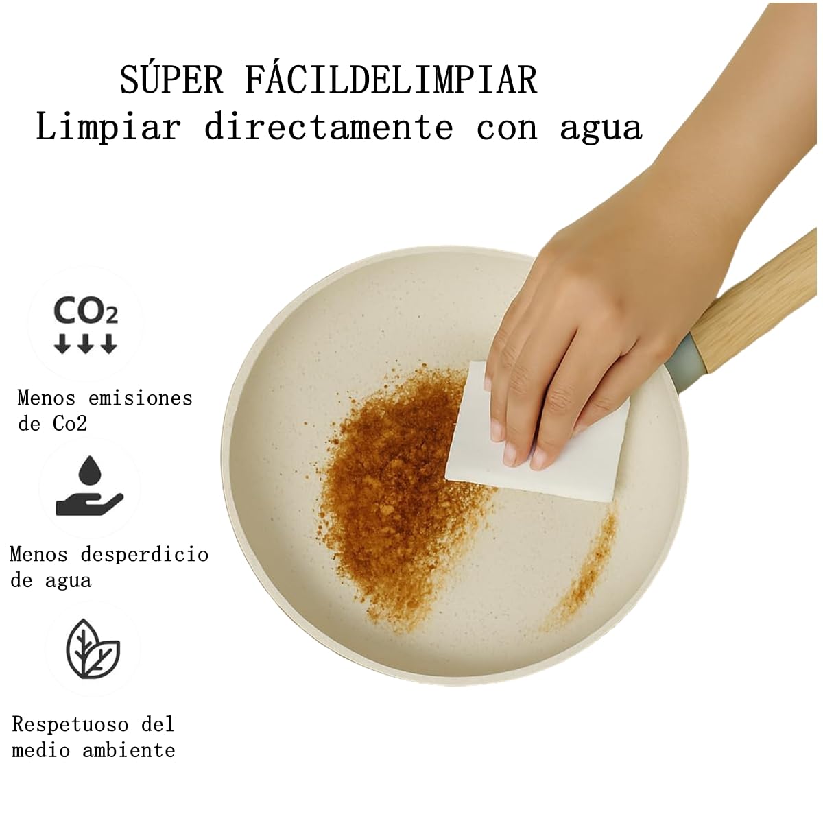 YIJIA | Sartén Antiadherente con Superficie de Piedra, Sartén con Revestimiento de Mármol,Libre de PFOA,Apta para Todo Tipo de Cocinas, Incluida Inducción y Puede Lavavajillas (Ø20/24/28cm)