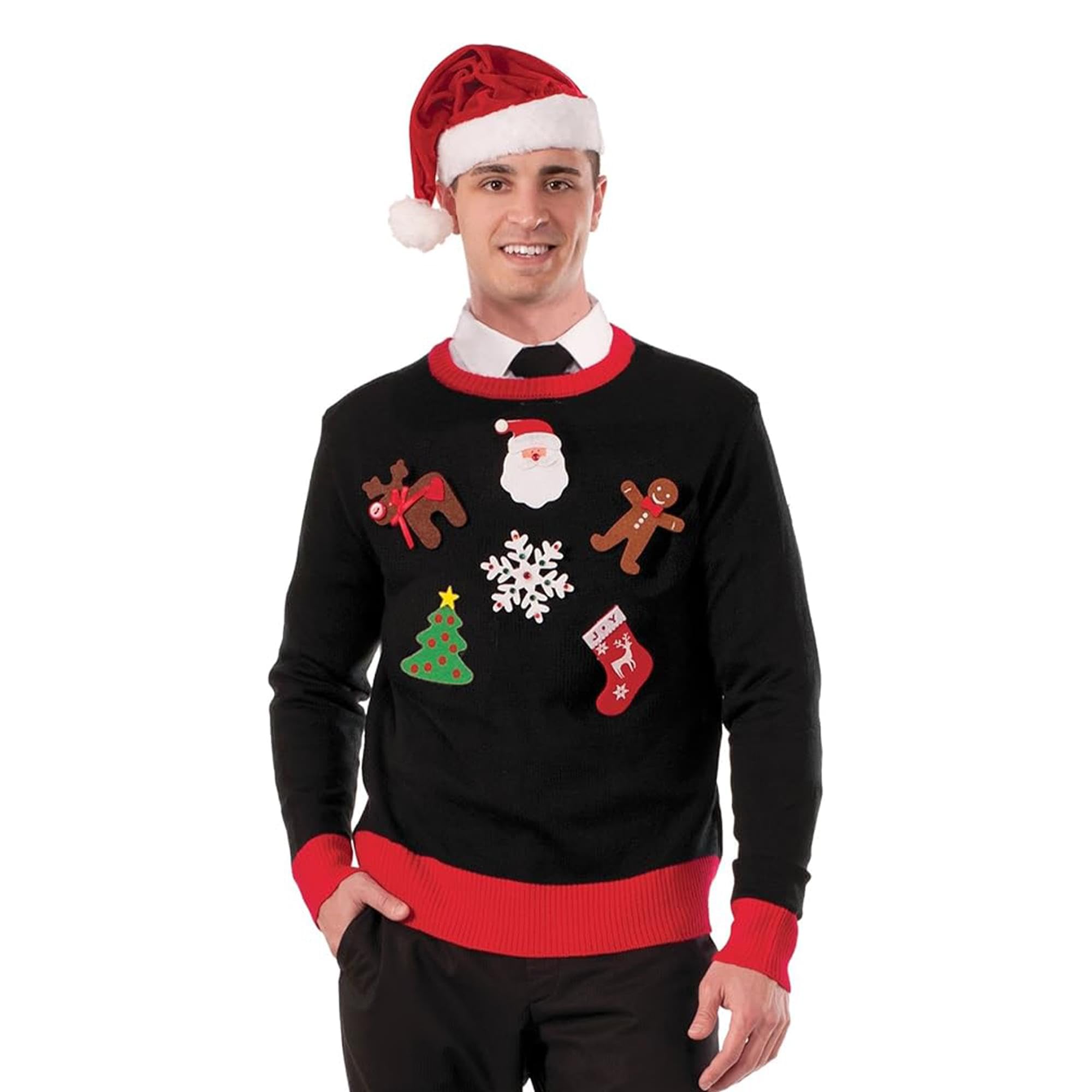Forum Novelties Mens Do It Yourself Ugly Christmas Sweater Kit Party Supplies, Multi, One Size US