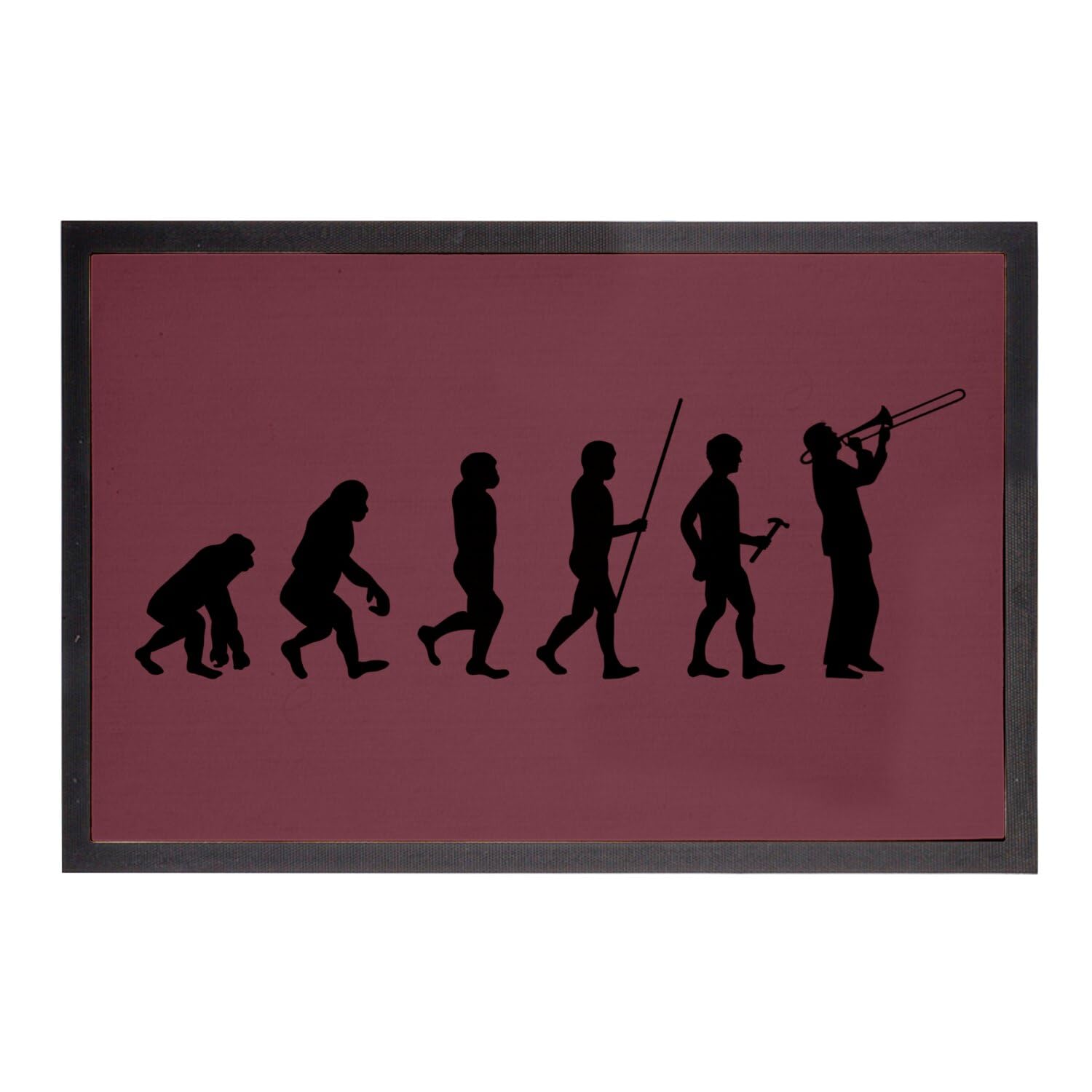 Paillasson Musique Trombone Rouge Tapis Entrée Salon