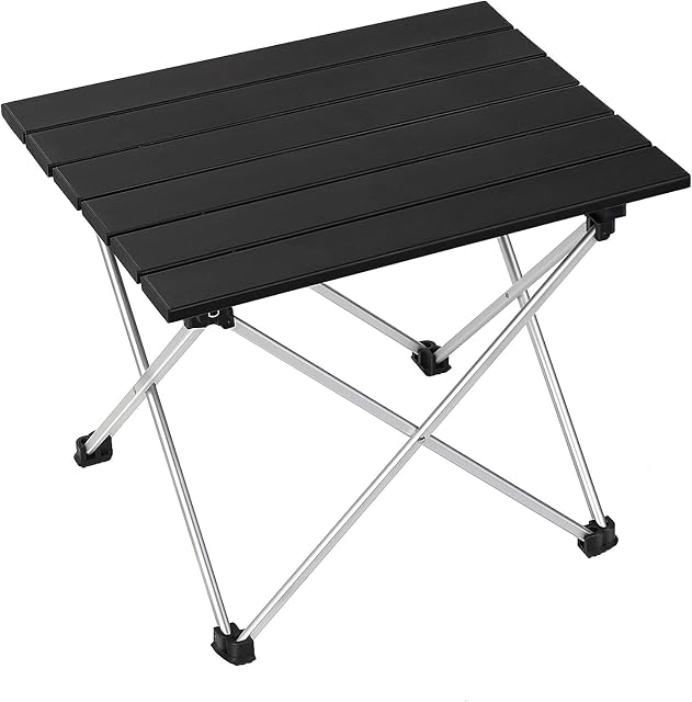 LIANTRAL Portable Camping Table, Lightweight Outdoor Folding Table, Small Compact Picnic Aluminium Table with Carry Bag for Camping, Picnic, BBQ, Hiking, Fishing