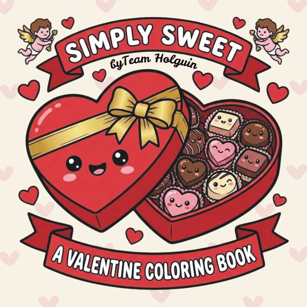 Simply Sweet: A Valentine Coloring Book for Kids, Teens, and Adults: Simple and Cozy Designs and Mandalas for Stress Relief, Relaxation, and Creative Fun
