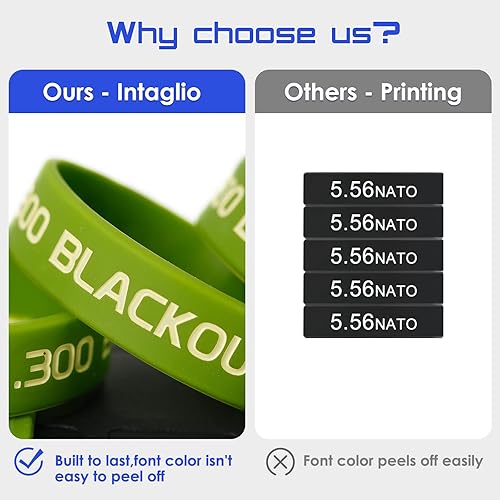 Miniatura 3 de Aolamegs Paquete de 6 bandas de marcado de cargador Blackout 300