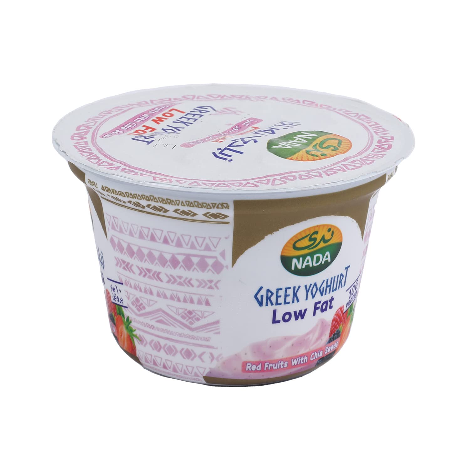 Nada Greek Yoghurt Red Fruits & Chia Seeds Low Fat, 160 g