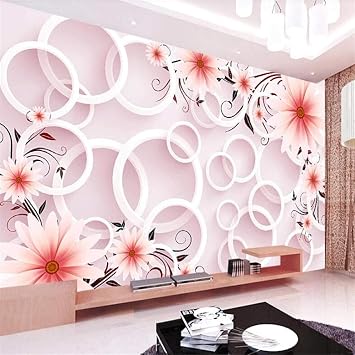 Decorative Mural 3D Papel De Parede Custom Wallpaper 3D Papel Parede Circle Mural Living Room Bedroom Background Wallpaper-150x105cm