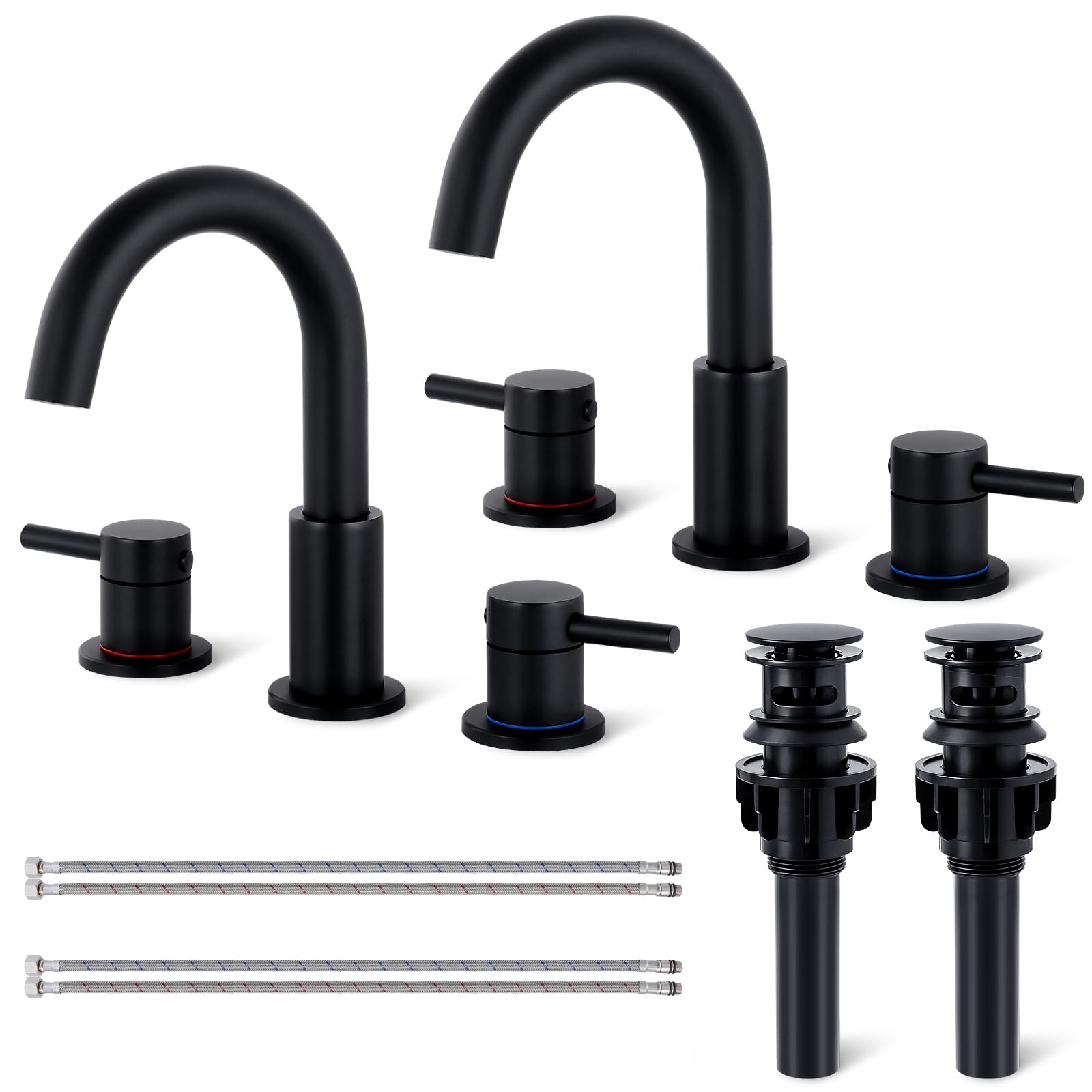 Brushed Gold 2-Handle Bathroom Faucet - FREE SHIPPING -12