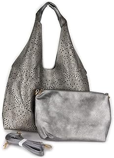 Borsa traforata da donna ragazza shopping bag hobo grande con tracolla grande capiente a spalla giornaliera tutti i giorni da lavoro ufficio viaggio moda primavera estate 2022 estiva