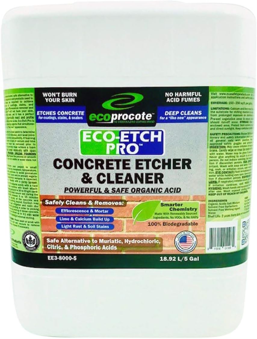 Eco Etch Pro Concrete Etcher, Cleaner, Efflorescence