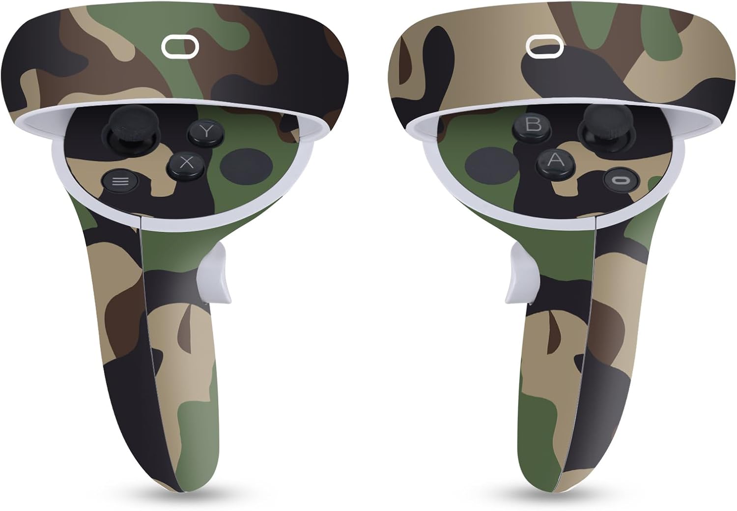 Head Case Designs Brown and Green Camo Camouflage Vinyl Sticker Skin Decal Cover Compatible with Meta Quest 2