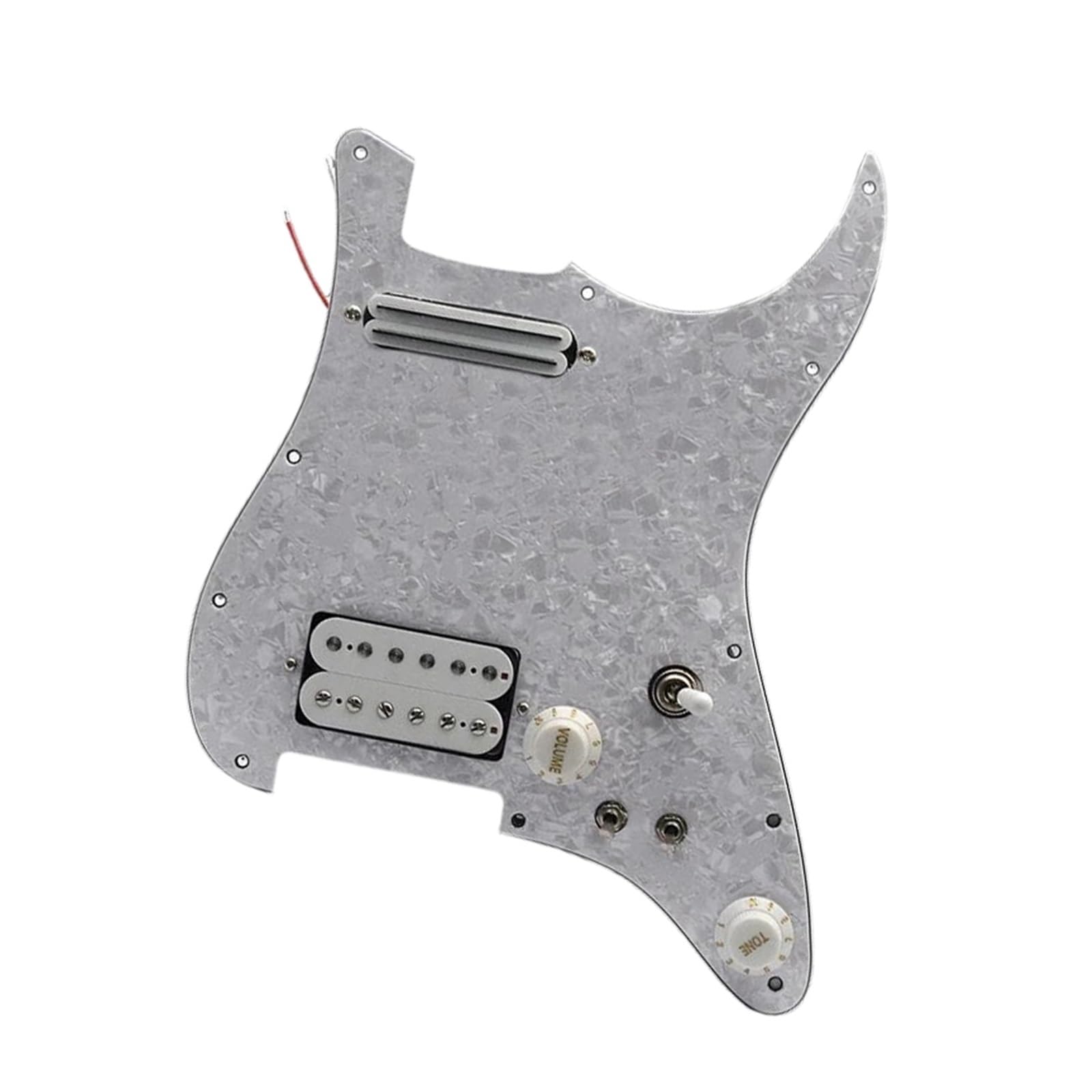 Przetwornik Pickguard Alnico 5 Pre Wired Guitar Pickguard Pickup HH Akcesoria Do Instrumentów Dla Początkujących(Wh w Wh pearl)