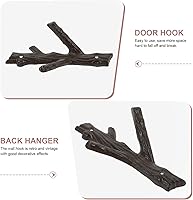 Vista 8 de Cabilock Gancho de hierro fundido, gancho para joyas, paraguas, ganchos para toallas, llaves, ganchos de ducha, ramas de árbol, gancho para abrigos