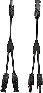 XYRIS Solar Connectors Y Branch Parallel 1 to 2 Adapter Cable Wire Plug Tool Kit for Solar Panel (M/FF+F/MM)
