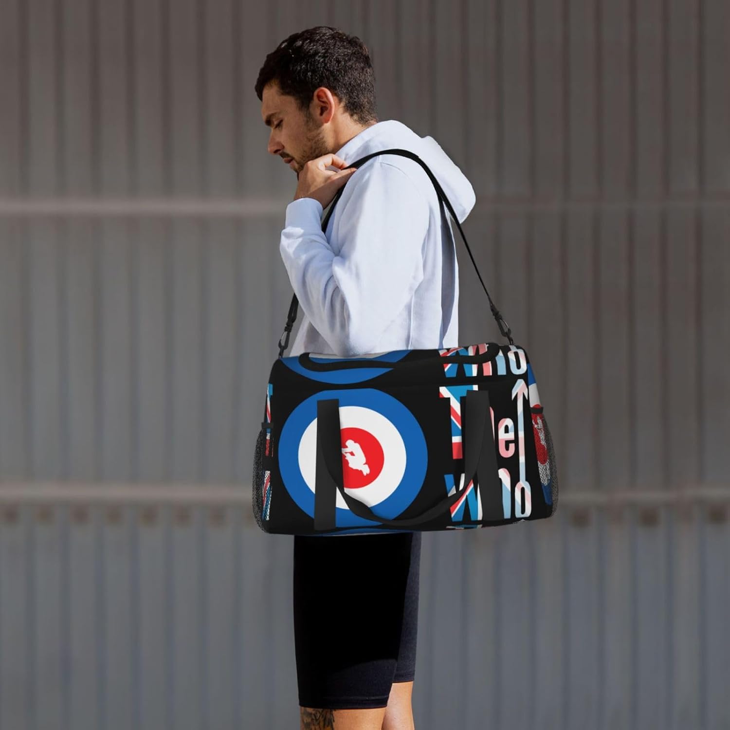 ボストンバッグ レディース ザ・フー バンド ロゴ スポーツバッグ 旅行バッグ 旅行かばん 小さめ 軽量