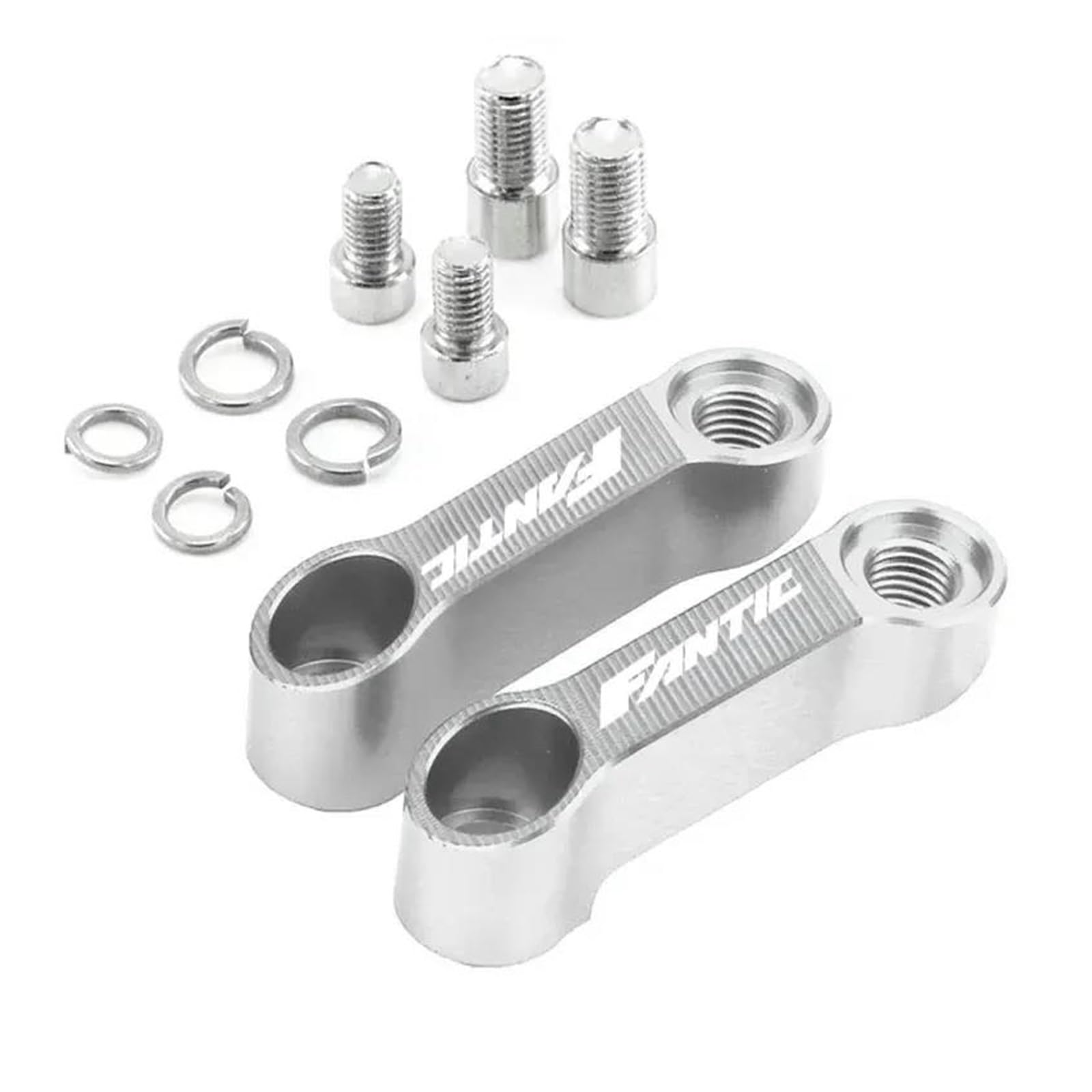 Ztqlijqf Silver Extension Bracket For Fantic Caballero Flat Track 125 250 500 Rally Scrambler Enduro Range Xe125 Xef250 450/Xe5(Silver)