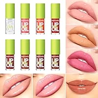 Vista 2 de MYUANGO Aceite de labios hidratante, hidratante para el cuidado de los labios, brillo labial brillante vegano para labios secos