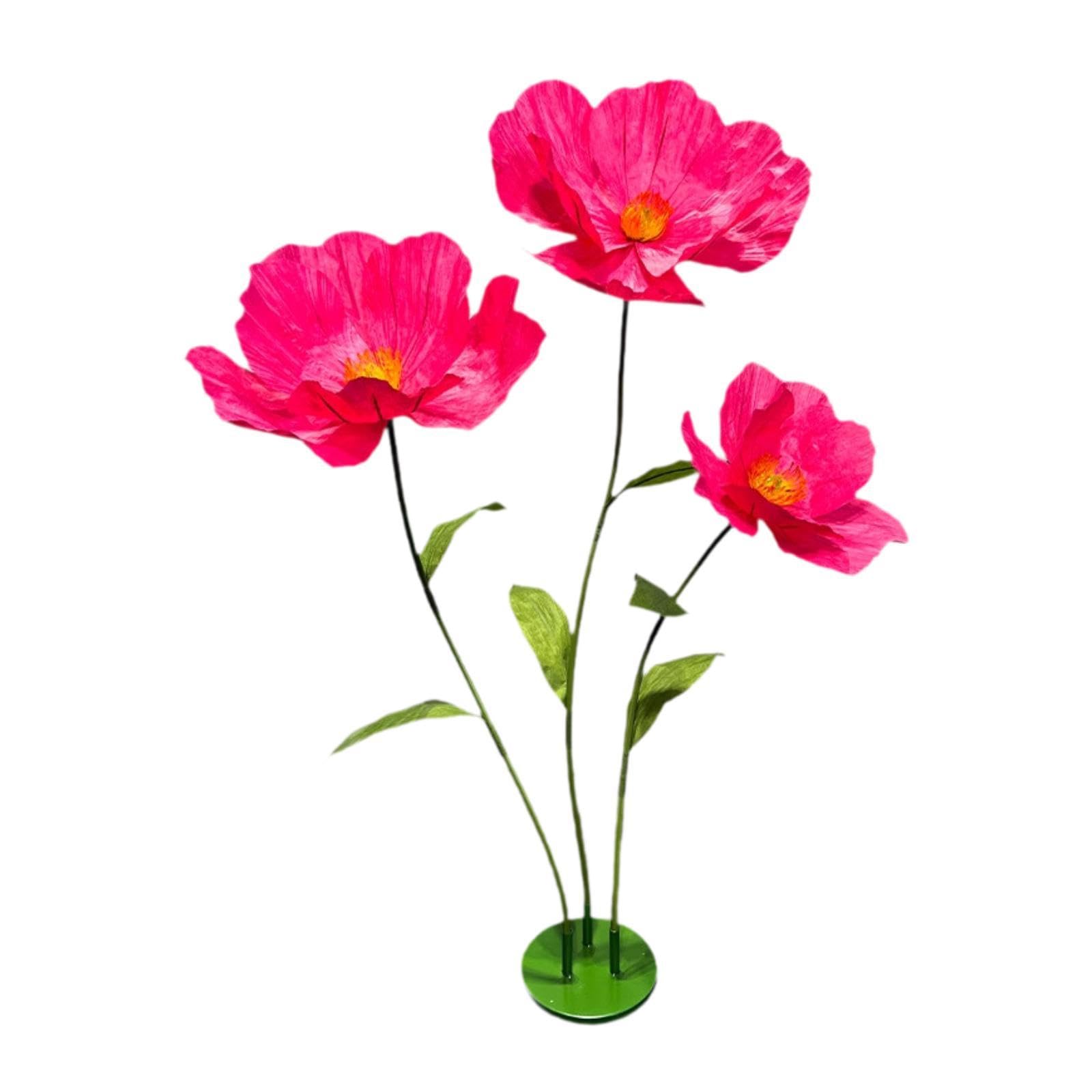 Fleurs Artificielles Géantes Décoration Florale sur Pied Grand Arrangement pour Scène et Accessoire de Photographie avec Base Adapté pour Les Mariage, Rose