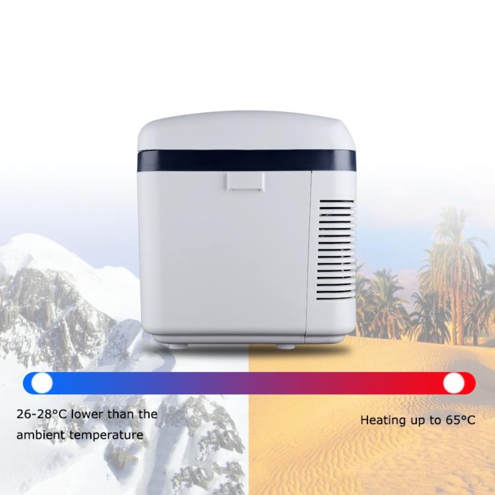Compresor portátil pequeño refrigerador de coche 12 V/24 V/220 V mini enfriador eléctrico para conducir, viajes, pesca, al aire libre y uso doméstico (tamaño: 19 L)
