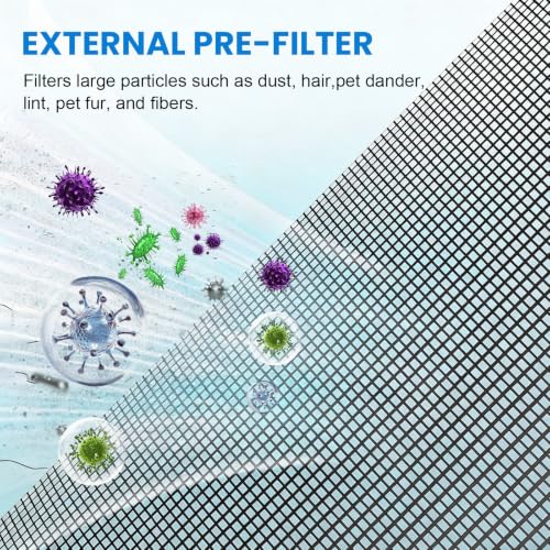 Image of 4 Pack Upgraded APH4000 Replacement Filters Compatible with KNKA APH4000 Air Purifier, True HEPA High-Efficiency Activated Carbon Filter for Home Large Room, Part # APH4000LX