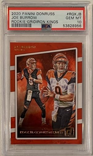 Joe Burrow 2020 Panini Donruss Gridiron Kings Rookie Card RC #RGKJB Graded PSA 10