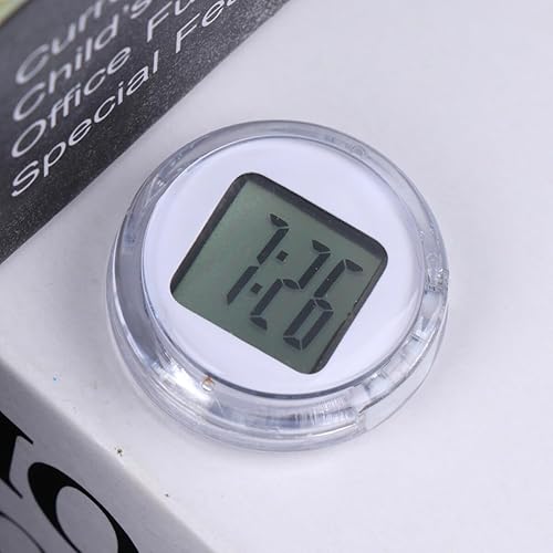 Miniatura 7 de VICASKY Mini reloj de motocicleta, manillar de motocicleta, reloj digital para tablero de instrumentos impermeable, reloj adhesivo para montaje en