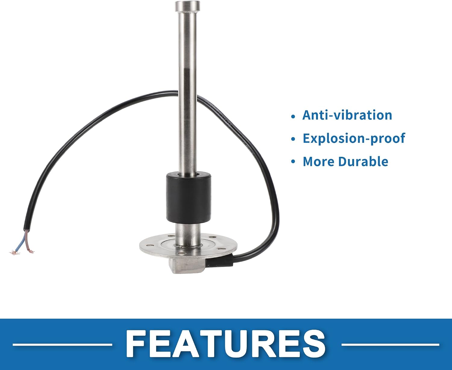 Fuel Sending Unit and Gauge Kit 200mm Length Boat Fuel Sending Unit Marine Fuel Sender Unit Metal Silver Tone 1 Set 240-33 Ohm