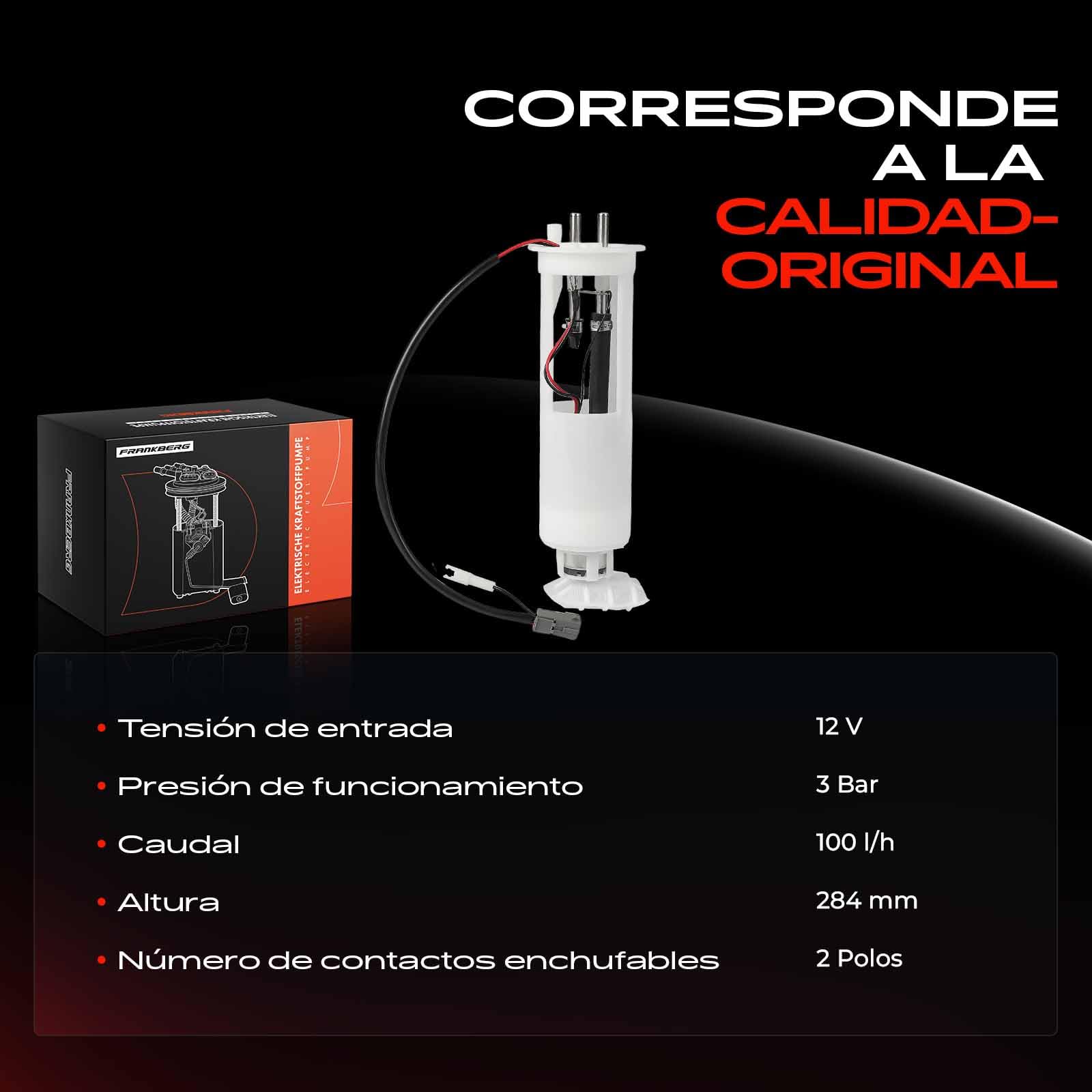 Frankberg Bomba de combustible bomba de gasolina conjunto de módulos de | sin sensor de presión, bipolar, 9480152; Compatible con: C70 I Cabriolet 873, 850 Finca 855, S70 874, V70 I 875 876